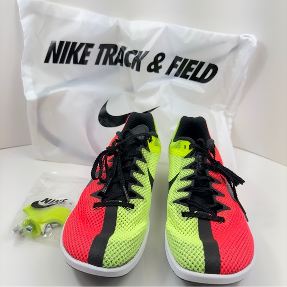 Men’s New Nike Zoom Rival Distance DC8725-601 Red Volt Sneaker Shoes Size 9 - Picture 9 of 10